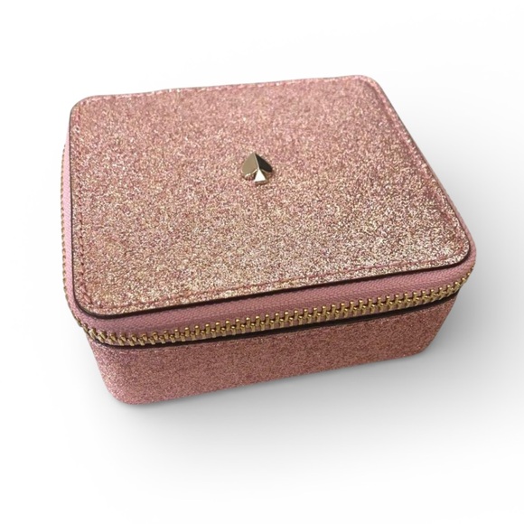 kate spade Jewelry - Kate Spade Pink Glitter Jewelry Box